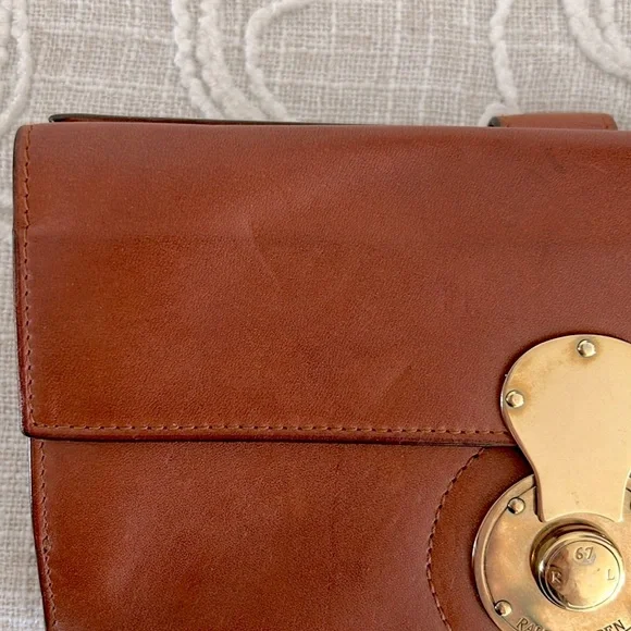 Ralph Lauren Authentic Ricky Collection Brown Leather Long Wallet With COA - Picture 14 of 16